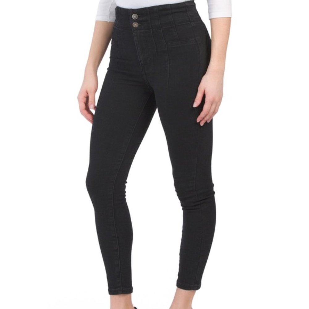 NWT Free People Jayde Black Skinny Jeans